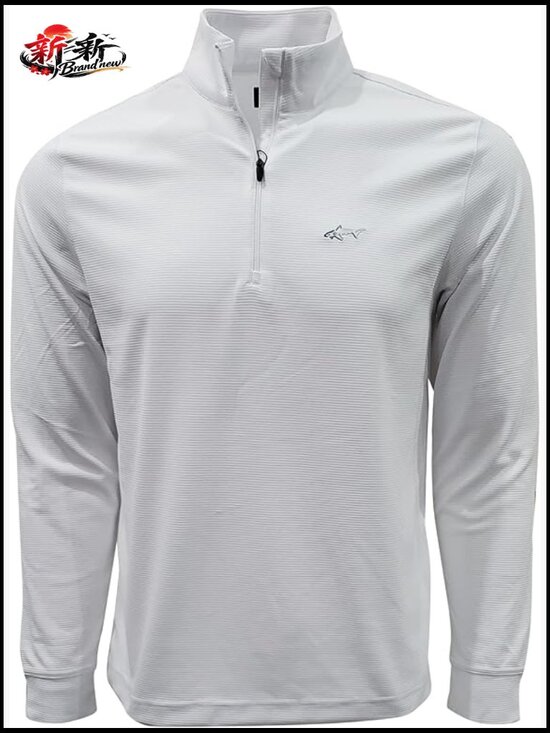 Other - Men's Quarter Zip Polyester Stripe Sweater Performance Activewear
